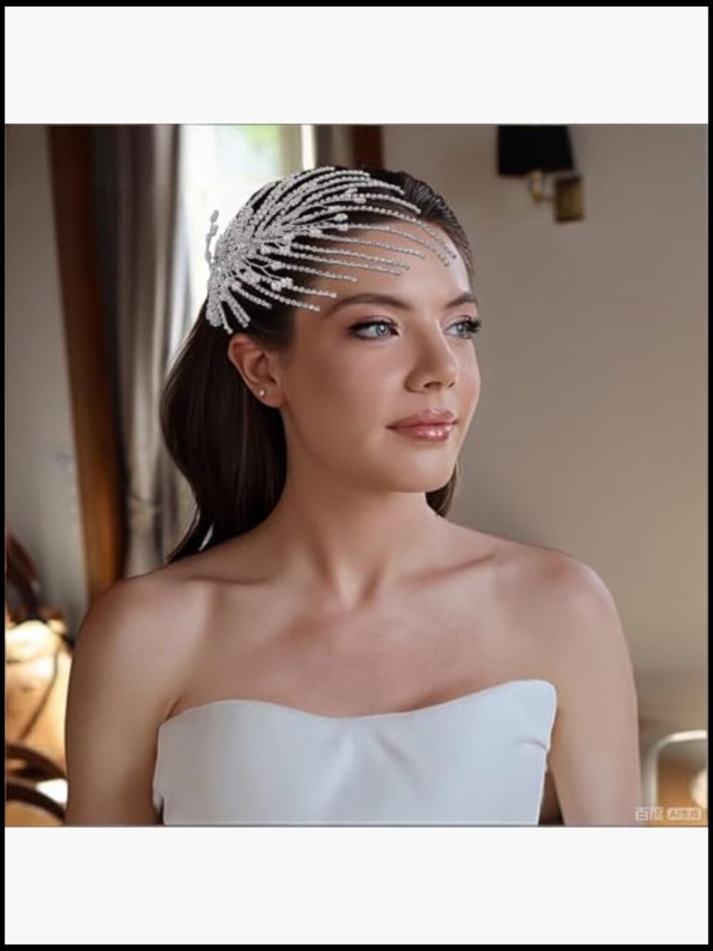 Crystal Bridal Headband Rhinestone Wedding Hair Accessory Bridesmaid Tiara - Picture 3 of 6